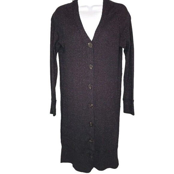Free People We The Free Women’s (Size M) Sparkly Duster Cardigan Front Button - Picture 1 of 10